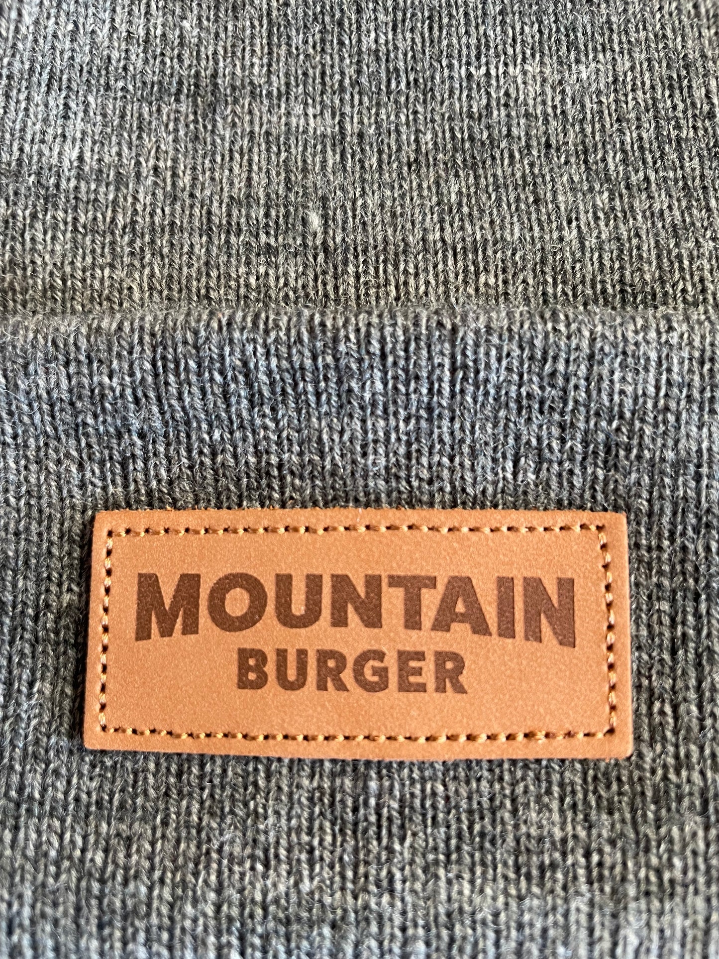 Leather Patch Beanie